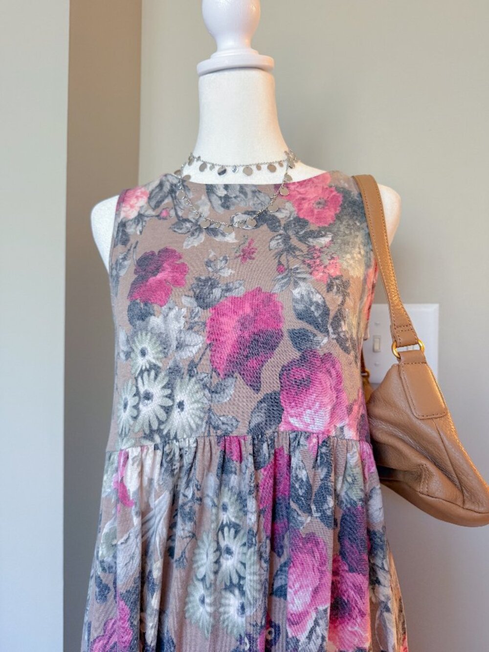 Emerald Floral Tank Sundress – Size Medium